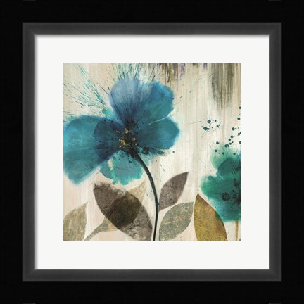 Framed Teal Splash II Print