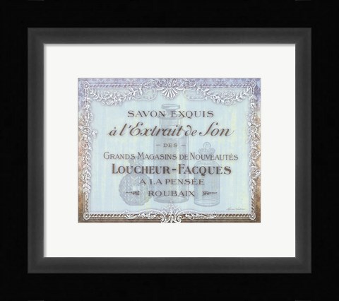 Framed French Soap Label II Print