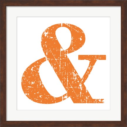 Framed Orange Ampersand Print
