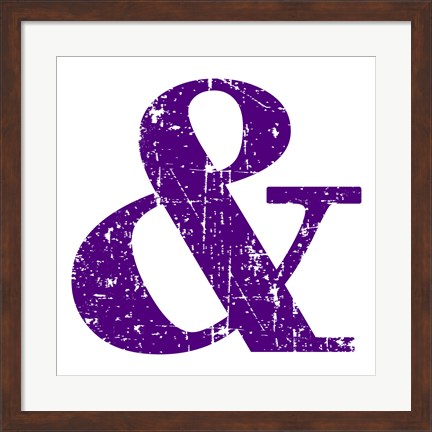 Framed Purple Ampersand Print