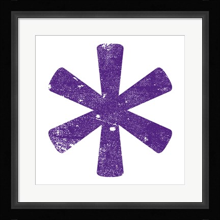 Framed Purple Asterisk Print