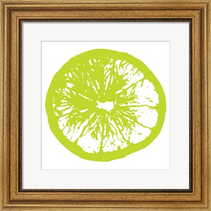 Framed Lime Orange Slice Print