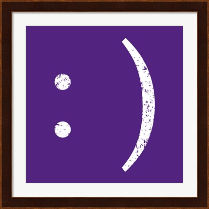 Framed Purple Smiley Print
