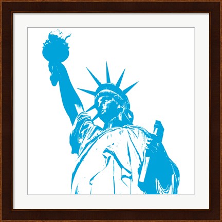 Framed Liberty in Blue Print