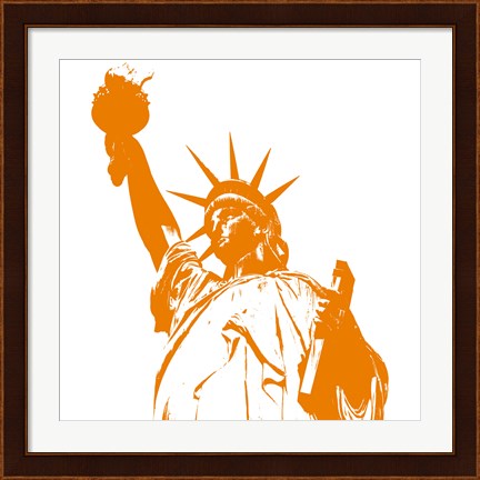 Framed Liberty in Orange Print