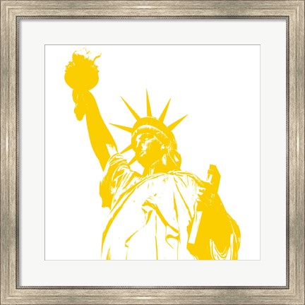 Framed Liberty in Yellow Print