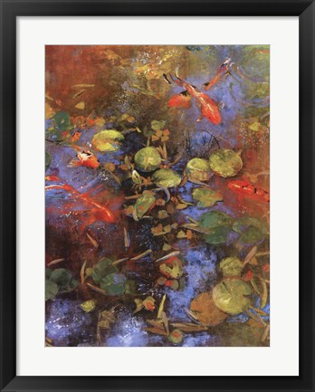 Framed Beni Ori Koi Print