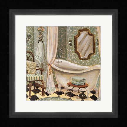 Framed Designer Bath I Print
