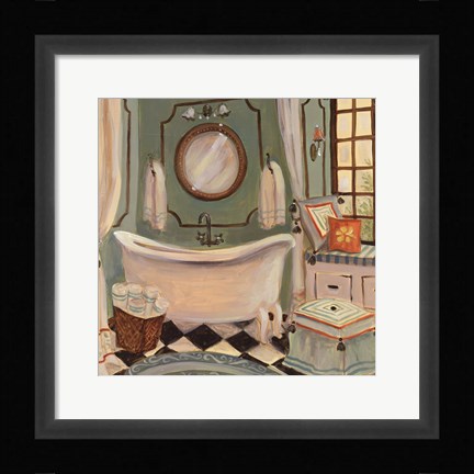 Framed Designer Bath IV Print