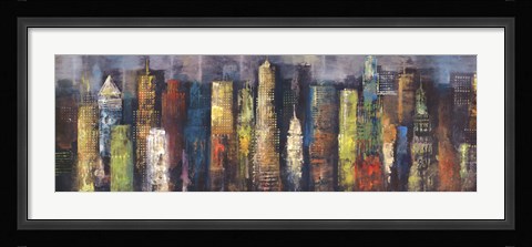 Framed City Towers I Print