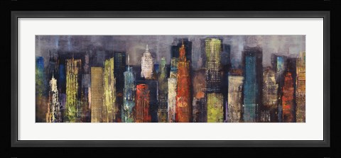 Framed City Towers II Print