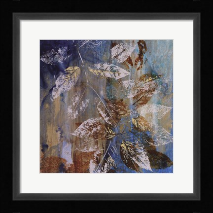 Framed Jewelled Leaves XII Print