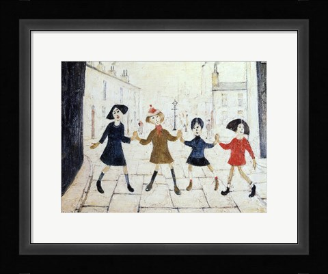 Framed Children Playing Print