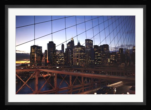 Framed Manhattan Blue Print