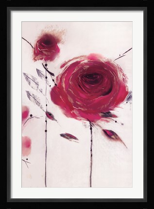 Framed Oriental Rose II Print