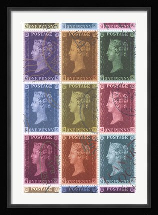 Framed Stamp Collection Print