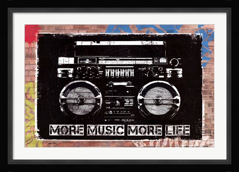 Framed Old Skool - Graffiti Print