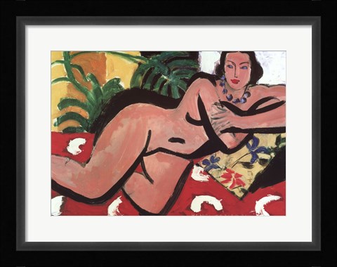 Framed Nude With Palms, 1936 Print