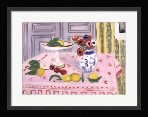 Framed Pink Tablecloth, 1925 Print