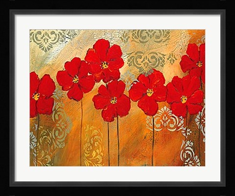 Framed Red Symphony I Print