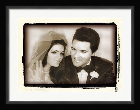 Framed Elvis Presley Weds, 1967 Print