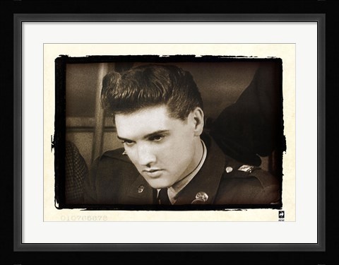 Framed Elvis Quits U.S. Army, 1960 Print
