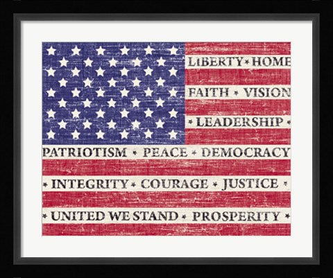 Framed Flag of Inspiration Print