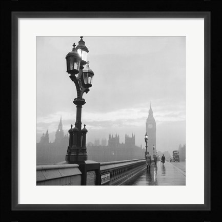 Framed Westminster Bridge and Houses of Parliament, 1962 Print