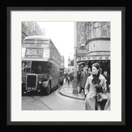 Framed Tottenham Court Road And Oxford Street Junction, 1965 Print