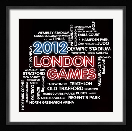 Framed London Games Print