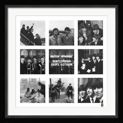 Framed Beatlemania Grips Gotham Print