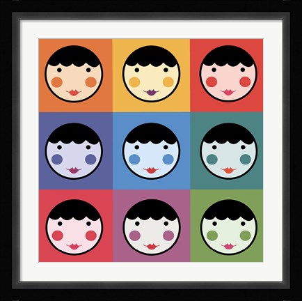 Framed Colourful Smiles Print