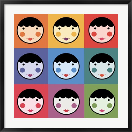 Framed Colourful Smiles Print