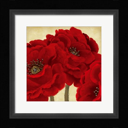 Framed Red Peony II Print