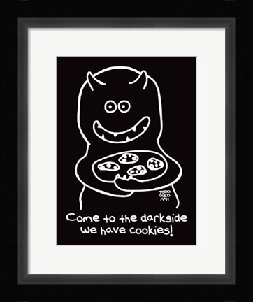 Framed Dark Side of Cookies Print
