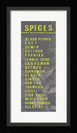 Framed Spices Print