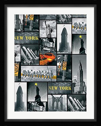 Framed New York Repeat Print