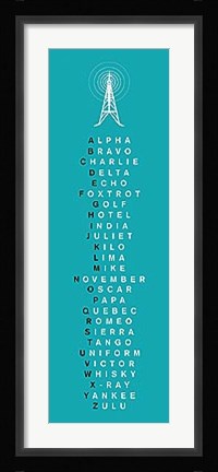 Framed Phonetic Alphabet II Print