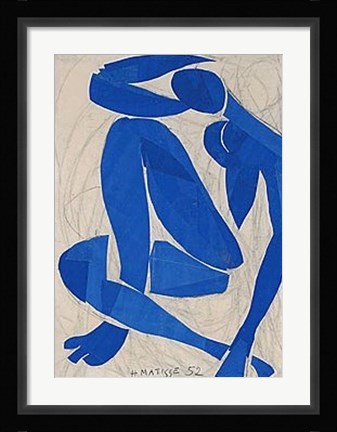 Framed Nu Bleu IV Print