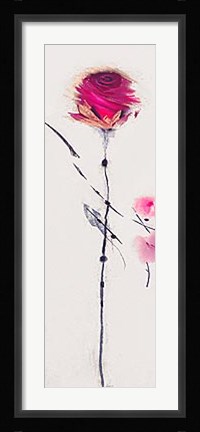 Framed Oriental Rose I Print