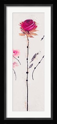 Framed Oriental Rose III Print