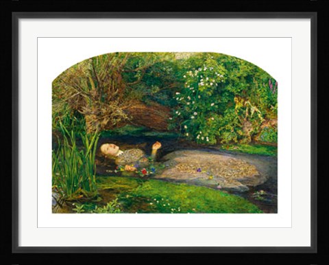 Framed Ophelia, 1851-52 Print