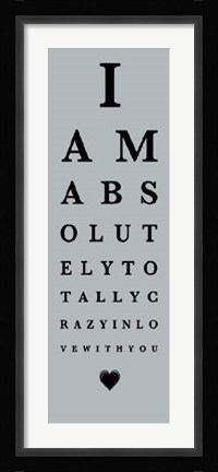 Framed Eye Chart I Print