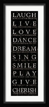 Framed Live Your Life I Print