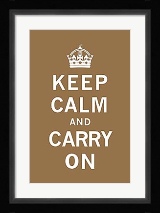 Framed Keep Calm And Carry On VII Print