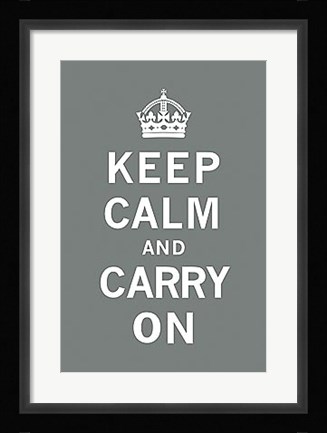 Framed Keep Calm And Carry On VIII Print