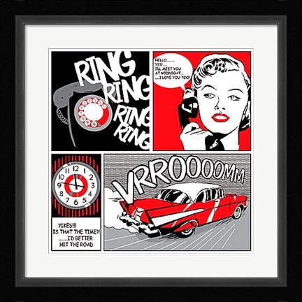 Framed Comic Strip I Print