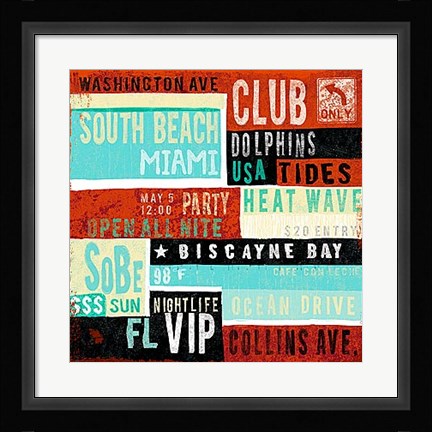 Framed Miami Print