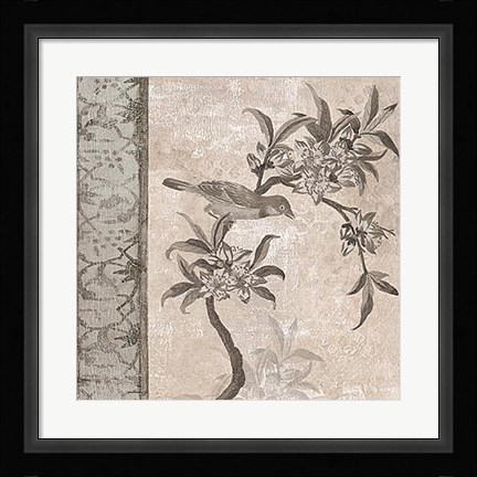 Framed Chinoiserie I Print