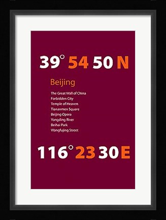 Framed Coordinate I Print